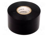 Tape: electrical insulating; W: 38mm; L: 13.5m; Thk: 0.22mm; black 3M