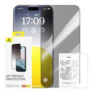 Privacy Protection Tempered Glass Baseus Diamond iPhone 15 Plus, Baseus