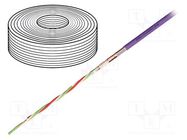 Wire: data transmission; chainflex® CFBUS,hybrid; violet; Cu IGUS