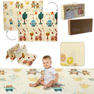 Reversible Educational Play Mat Extralink, 150x200x1 cm Foldable Animals-Bears + Bag, EXTRALINK