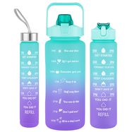 Extralink | 3in1 Motivational Bottle | Blue-purple set 2000ml+900ml+300ml, EXTRALINK