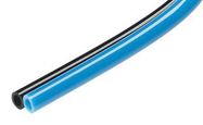 PLASTIC TUBING, 10BAR, PU, 50M, BLUE/BLK