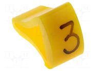 Markers; Marking: 3; 10÷16mm; H: 21mm; A: 15mm; -30÷100°C; leaded KURANT