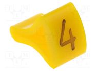 Markers; Marking: 4; 6÷10.5mm; H: 16mm; A: 10mm; -30÷100°C; leaded KURANT