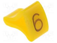 Markers; Marking: 6; 6÷10.5mm; H: 16mm; A: 10mm; -30÷100°C; leaded KURANT
