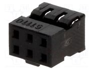 Connector: wire-wire/PCB; plug; female; PIN: 6; Milli-Grid MOLEX