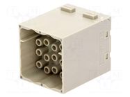 Connector: HDC; module; male; 16A; 500V; Han-Modular®; PIN: 20 HARTING