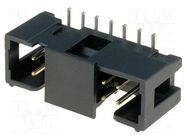Socket; IDC; male; PIN: 14; vertical; SMT; on PCBs; gold-plated; 2A 3M