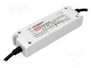 Power supply: switched-mode; LED; 30.24W; 48VDC; 0.63A; 90÷264VAC MEAN WELL