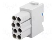 Connector: HDC; module; female; 16A; 400V; Han-Modular®; PIN: 8 HARTING