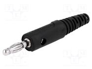 Connector: 4mm banana; plug; 32A; 33VAC; 70VDC; black; 2.5mm2 SCHÜTZINGER