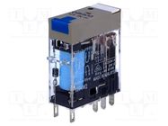 Relay: electromagnetic; DPDT; Ucoil: 12VDC; Icontacts max: 5A OMRON