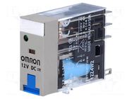 Relay: electromagnetic; DPDT; Ucoil: 12VDC; Icontacts max: 5A OMRON