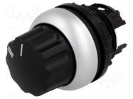 Switch: rotary; 22mm; Stabl.pos: 2; black; none; IP66; prominent EATON ELECTRIC