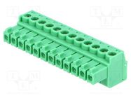 Pluggable terminal block; 3.5mm; ways: 12; straight; plug; female PHOENIX CONTACT