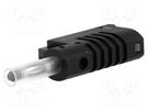 Plug; 4mm banana; 36A; 70VDC; black; 2.5mm2; on cable ELECTRO-PJP