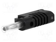 Plug; 4mm banana; 36A; 30VAC; 60VDC; black; insulated; 58.6mm ELECTRO-PJP