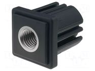 Stopper; for feet fastening,for profiles; H: 43mm; polyamide ELESA+GANTER