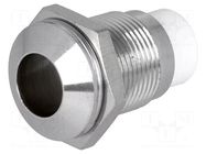 LED holder; 8mm; chromium; metal; convex; with plastic plug SIGNAL-CONSTRUCT