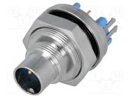 Connector: M9; socket; male; Plating: gold-plated; Urated: 60V; IP65 TE Connectivity