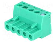 Pluggable terminal block; 5mm; ways: 5; straight; plug; female KARSON