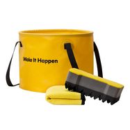Car wash accessories set HOTO QWOGJ002 (PVC folding bucket, car sponge and towel), HOTO