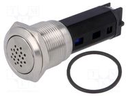 Signaller: sound; 80dB; Illumin: none; IP50; Ø19mm; 1÷10mm; 360mW 