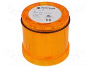 Yellow; bulb BA15D; 12÷240VDC; 12÷240VAC; IP65; Ø70x65mm; -20÷50°C WERMA