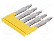 Comb bridge; yellow; ways: 5 WEIDMÜLLER