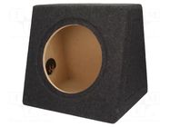 Car loudspeaker enclosure; MDF; black melange; 250mm; 20l BASSER
