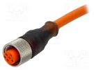 Connection lead; M12; PIN: 5; straight; 5m; plug; 60VAC; 4A; -25÷80°C LUMBERG AUTOMATION