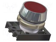 Switch: push-button; 22mm; Stabl.pos: 1; red; IP55; flat; NEK22 PROMET