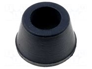 Foot; black; rubber; A: 11.5mm; B: 8.7mm; C: 5.6mm; E: 7.4mm; D: 3.2mm FIX&FASTEN