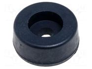 Foot; black; rubber; A: 17.2mm; B: 16.2mm; C: 9mm; E: 7mm; D: 4mm; F: 3mm FIX&FASTEN