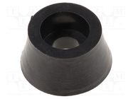 Foot; black; polyetylene; A: 11mm; B: 8.8mm; C: 6mm; E: 5.7mm; D: 3.5mm FIX&FASTEN