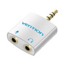 Adapter audio 4-pole 3.5mm male to 2x 3.5mm female Vention BDBW0 silver, Vention