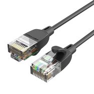 Network Cable UTP CAT6A Vention IBIBG RJ45 Ethernet 10Gbps 1.5m Black Slim Type, Vention