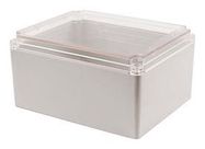 ENCLOSURE, MULTIPURPOSE, PC, WHITE/CLEAR