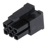 CONNECTOR HOUSING, 6POS, RCPT, 3MM