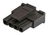 CONNECTOR HOUSING, 4POS, RCPT, 3MM