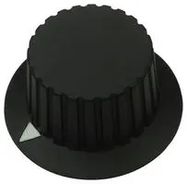 ROUND SKIRTED KNOB W/ ARROW IND, 6.35MM