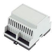 ENCLOSURE, DIN RAIL, POLYCARBONATE, GREY