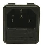 IEC INLET C14, 6A, 250VAC, QC, FLANGE
