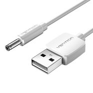 Power Cable USB 2.0 to DC 3.5mm Barrel Jack 5V Vention CEXWG 1,5m (white), Vention