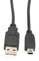 USB CABLE, 2.0 A PLUG-MINI B PLUG, 2M