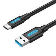 USB 3.0 A to USB-C Cable Vention COZBH 2m Black PVC, Vention