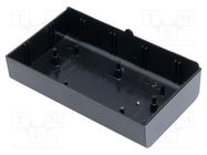 Enclosure: enclosure base; X: 70mm; Y: 123mm; Z: 25.5mm; ABS; black COMBIPLAST