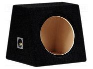 Car loudspeaker enclosure; MDF; black; textil; 300mm; Øhole: 282mm BASSER