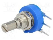 Potentiometer: shaft; multiturn; 10kΩ; 2W; ±10%; linear; cermet BOURNS