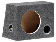 Car loudspeaker enclosure; MDF; black melange; textil; 250mm 